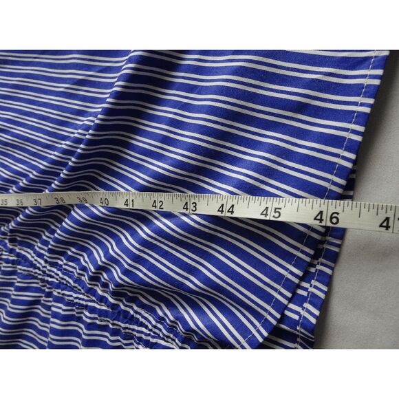 Buxom Curvy Stripe Asymmetrical Sleeve Shirt Dress with Cinched Waist Size 3XL - Picture 9 of 9